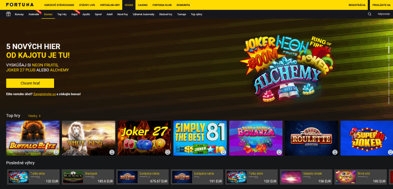 Fortuna SK online casino